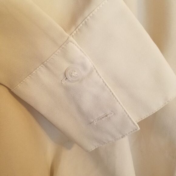 Tobi Cream Drape Twist Sheer Cross Body Blouse - Picture 7 of 8